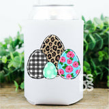 Screen Print Transfer - Plaid, Leopard, Floral Easter Eggs POCKET 4 PACK - Full Color