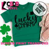 Screen Print Transfer - Lucky Charm YOUTH - Black