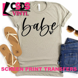 Screen Print Transfer - Babe - Black