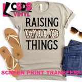 Screen Print Transfer - Raising Wild Things Leopard - Full Color *HIGH HEAT*