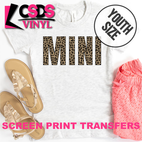 Screen Print Transfer - Leopard Mini YOUTH - Full Color *HIGH HEAT*