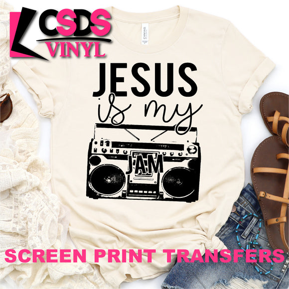 Screen Print Transfer - Jesus is My Jam - Black