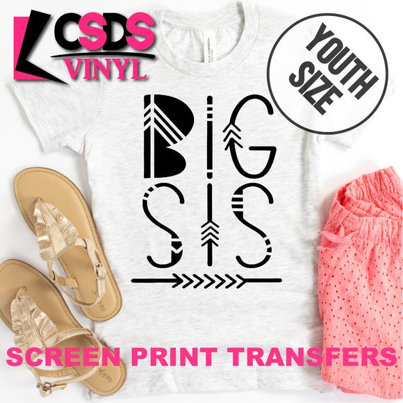 Screen Print Transfer - Big Sis YOUTH - Black