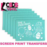 Screen Print Transfer - Dear Easter Bunny Placemat - White