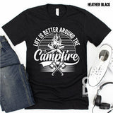 Screen Print Transfer - Life is Better Around the Campfire - White