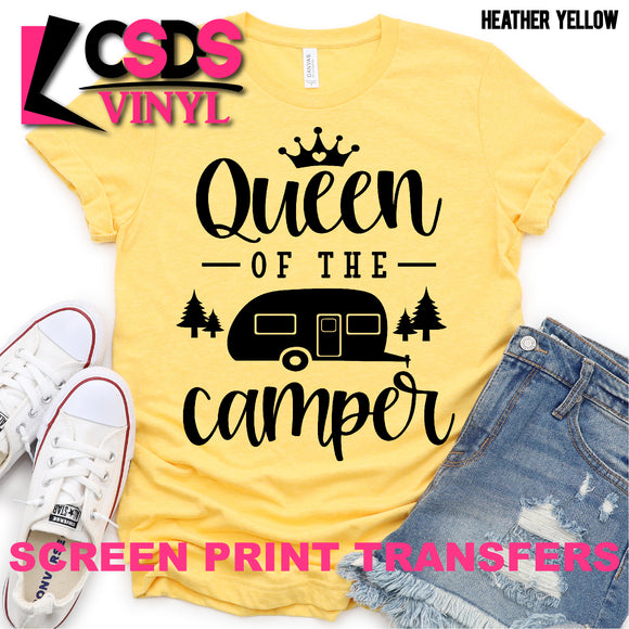 Screen Print Transfer - Queen of the Camper - Black