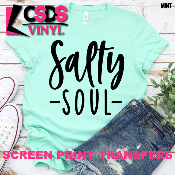 Screen Print Transfer - Salty Soul - Black
