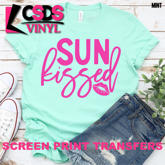 Screen Print Transfer - Sun Kissed - Bright Pink