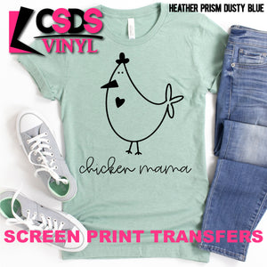 Screen Print Transfer - Chicken Mama - Black