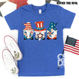 Screen Print Transfer - 4th of July Gnomes YOUTH - Full Color