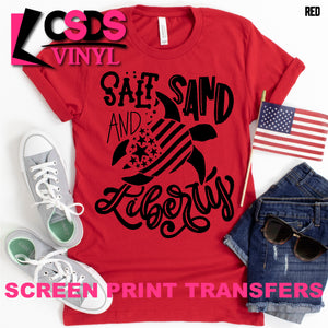 Screen Print Transfer - Salt Sand and Liberty - Black