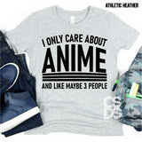Screen Print Transfer - I Only Care About Anime YOUTH - Black DISCONTINUED