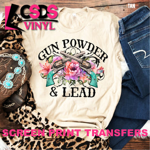 Screen Print Transfer - Gun Powder & Lead - Full Color *HIGH HEAT*