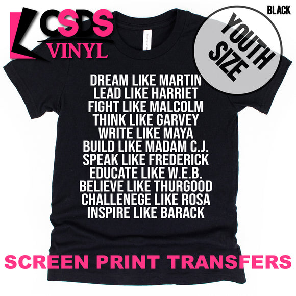 Screen Print Transfer - Dream Like Martin MISPELLED 