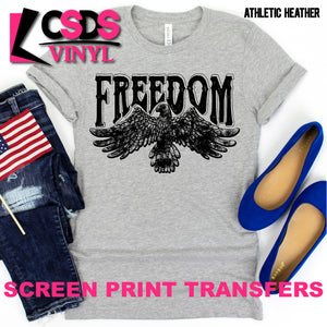 Screen Print Transfer - Freedom Eagle - Black