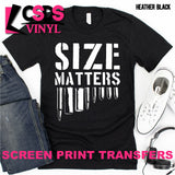Screen Print Transfer - Size Matters Bullets - White