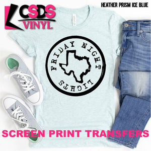 Screen Print Transfer - Texas Friday Night Lights - Black DISCONTINUED