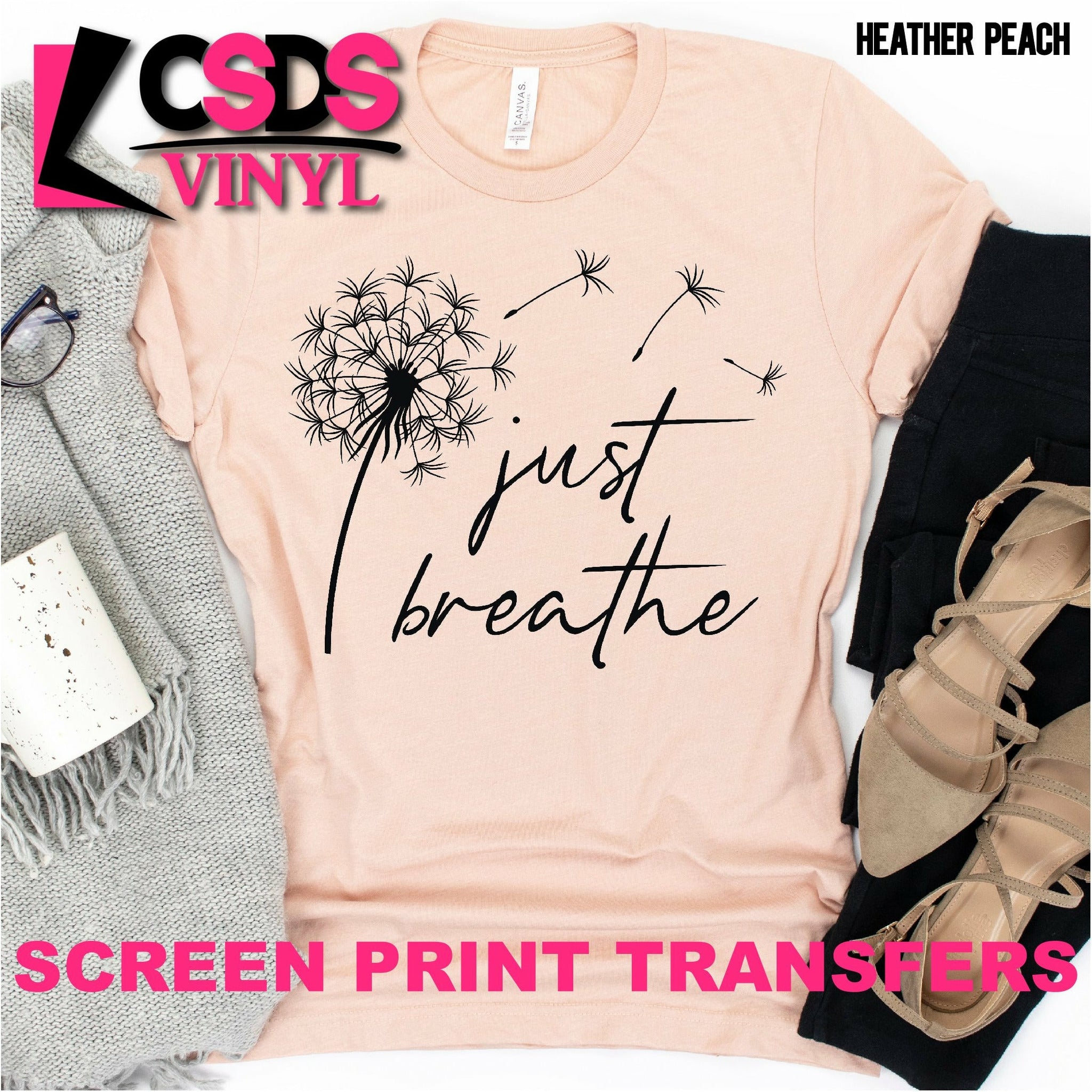Screen Print Transfer - Just Breath - Black – CSDS Vinyl
