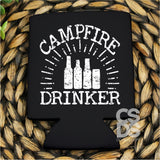 Screen Print Transfer - Campfire Drinker POCKET 4 PACK - White