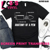 Screen Print Transfer - Anatomy of a Pew - White