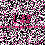 Screen Print Transfer - 12x12 Leopard PATTERN SHEET - Black & Bright Pink Full Color *HIGH HEAT*