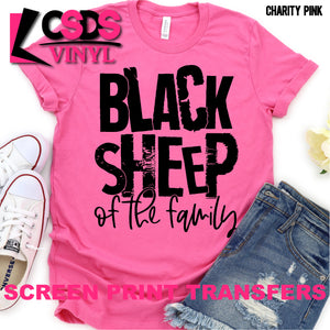 Screen Print Transfer - Black Sheep of the Family 2 - Black