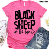 Screen Print Transfer - Black Sheep of the Family 2 - Black