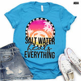 Screen Print Transfer - Salt Water Heals Everything - Full Color *HIGH HEAT*