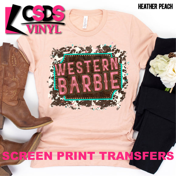 Screen Print Transfer - Western - Full Color *HIGH HEAT*