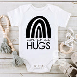 Screen Print Transfer - Here for the Hugs INFANT - Black