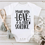 Screen Print Transfer - Made with Love & a Little Science INFANT - Black