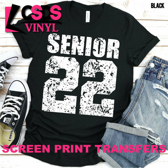 Screen Print Transfer - Senior 22 - White