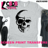Screen Print Transfer - Skull - Black