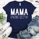Screen Print Transfer - Mama Knows Best - White