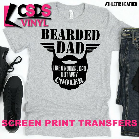 Screen Print Transfer - Bearded Dad - Black