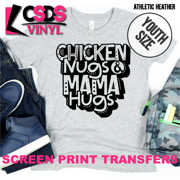 Screen Print Transfer - Chicken Nugs & Mama Hugs YOUTH - Black