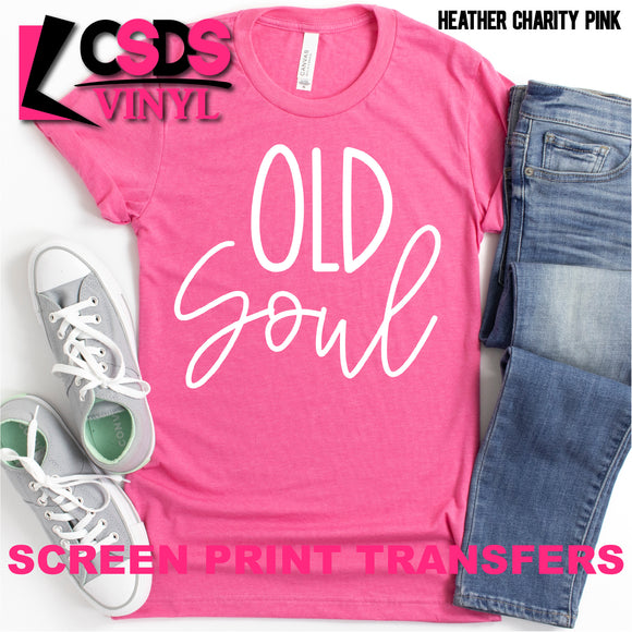Screen Print Transfer - Old Soul - White