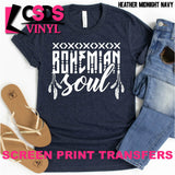 Screen Print Transfer - Bohemian Soul - White
