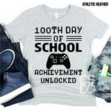 Screen Print Transfer - 100th Day of School Achievement Unlocked YOUTH - Black