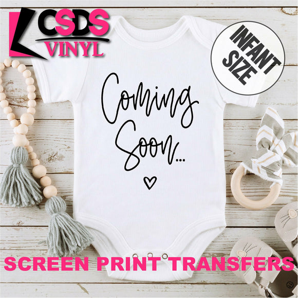 Screen Print Transfer - Coming Soon INFANT - Black