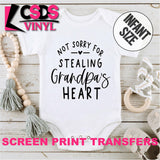 Screen Print Transfer - Stealing Grandpa's Heart INFANT - Black
