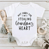 Screen Print Transfer - Stealing Grandma's Heart INFANT - Black