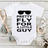 Screen Print Transfer - Pretty Fly for a Little Guy INFANT - Black