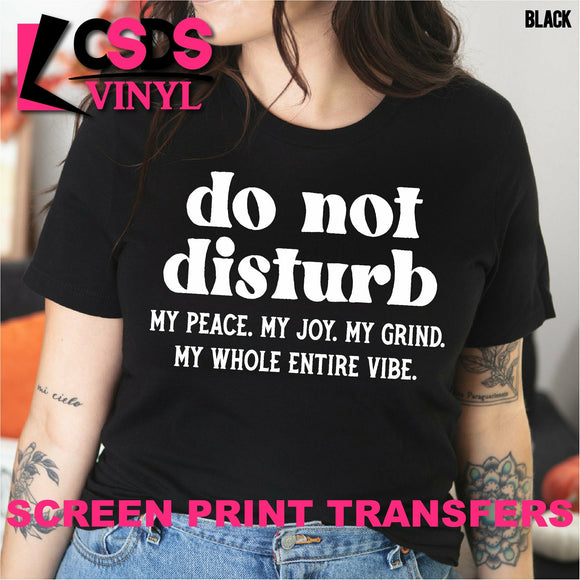 Screen Print Transfer - Do Not Disturb - White