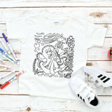 Screen Print Transfer - Octopus and Anchor Coloring Page YOUTH - Black