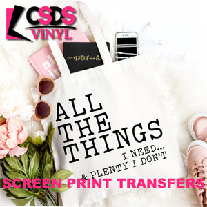 Screen Print Transfer - All the Things - Black