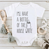 Screen Print Transfer - A Bottle of the House White INFANT - Black