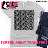 Screen Print Transfer - 12x12 Zebra PATTERN SHEET - Black DISCONTINUED