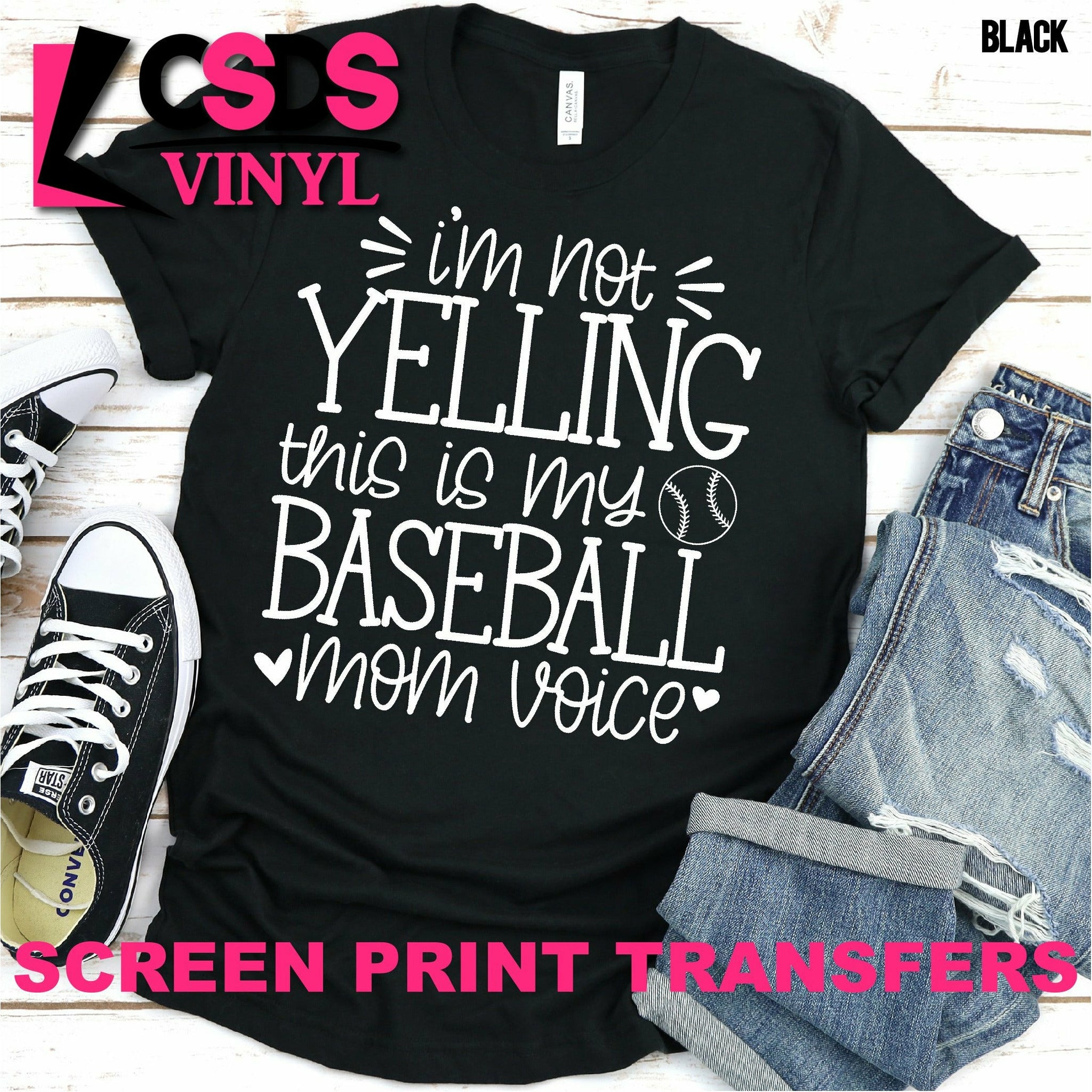 Screen Print Transfer - My Baseball Mom Voice - White – CSDS Vinyl