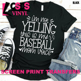 Screen Print Transfer - My Baseball Mom Voice - White